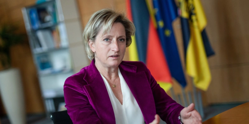 Die CDU-Politikerin und Wirtschaftsministerin Baden-Württembergs bei einem Interview. Foto: Christoph Schmidt; Keystone