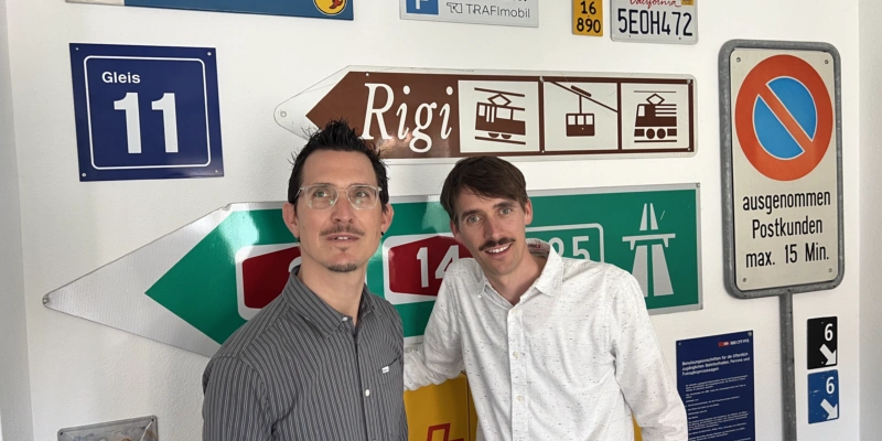 Roman Steffen und Christoph Zurflüh vom Luzerner Startup Trafiko. Foto: David Torcasso