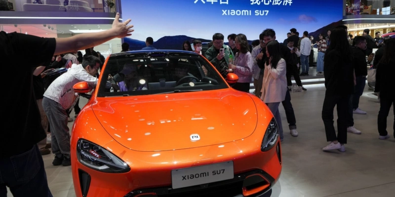 Der SU7 vom Smartphone-Hersteller Xiaomi war der Star der Auto China in Peking. Das Smartcar zeigt, wohin die Reise in der Automobilwelt gerade geht. Foto: Key (Andy Wong)