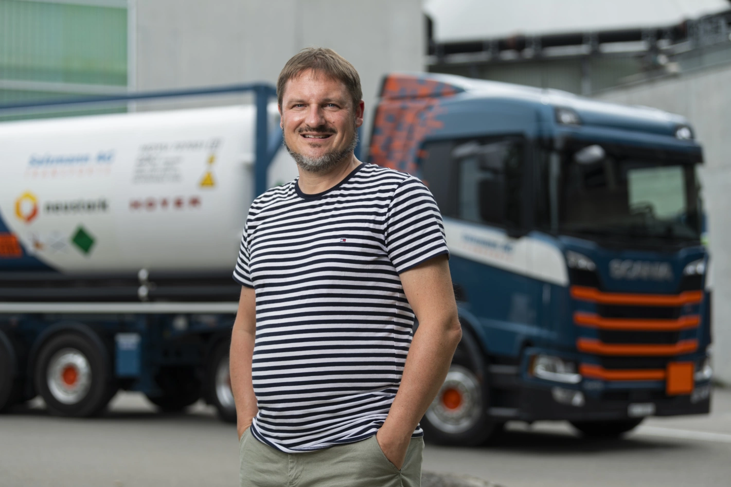 Lorenz Häuselmann, Geschäftsführer der Salzmann Transport AG, ist vom Marktpotenzial von CO₂-Transporten überzeugt. Fotos: Raphael Moser