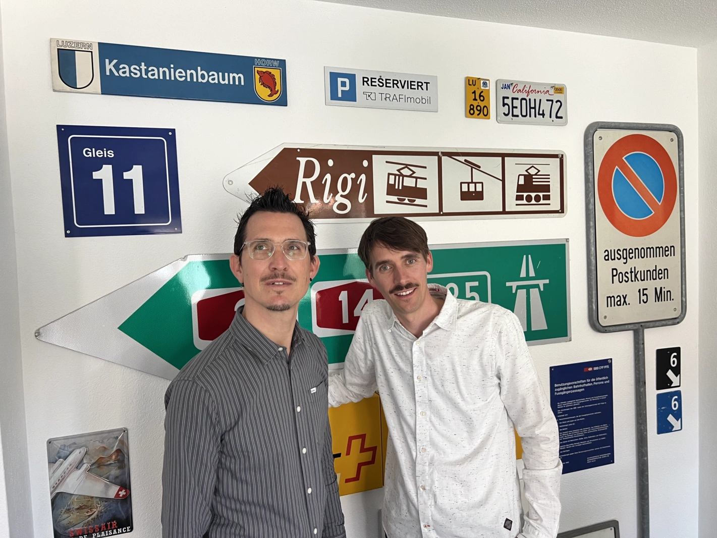 Roman Steffen und Christoph Zurflüh vom Luzerner Startup Trafiko. Foto: David Torcasso