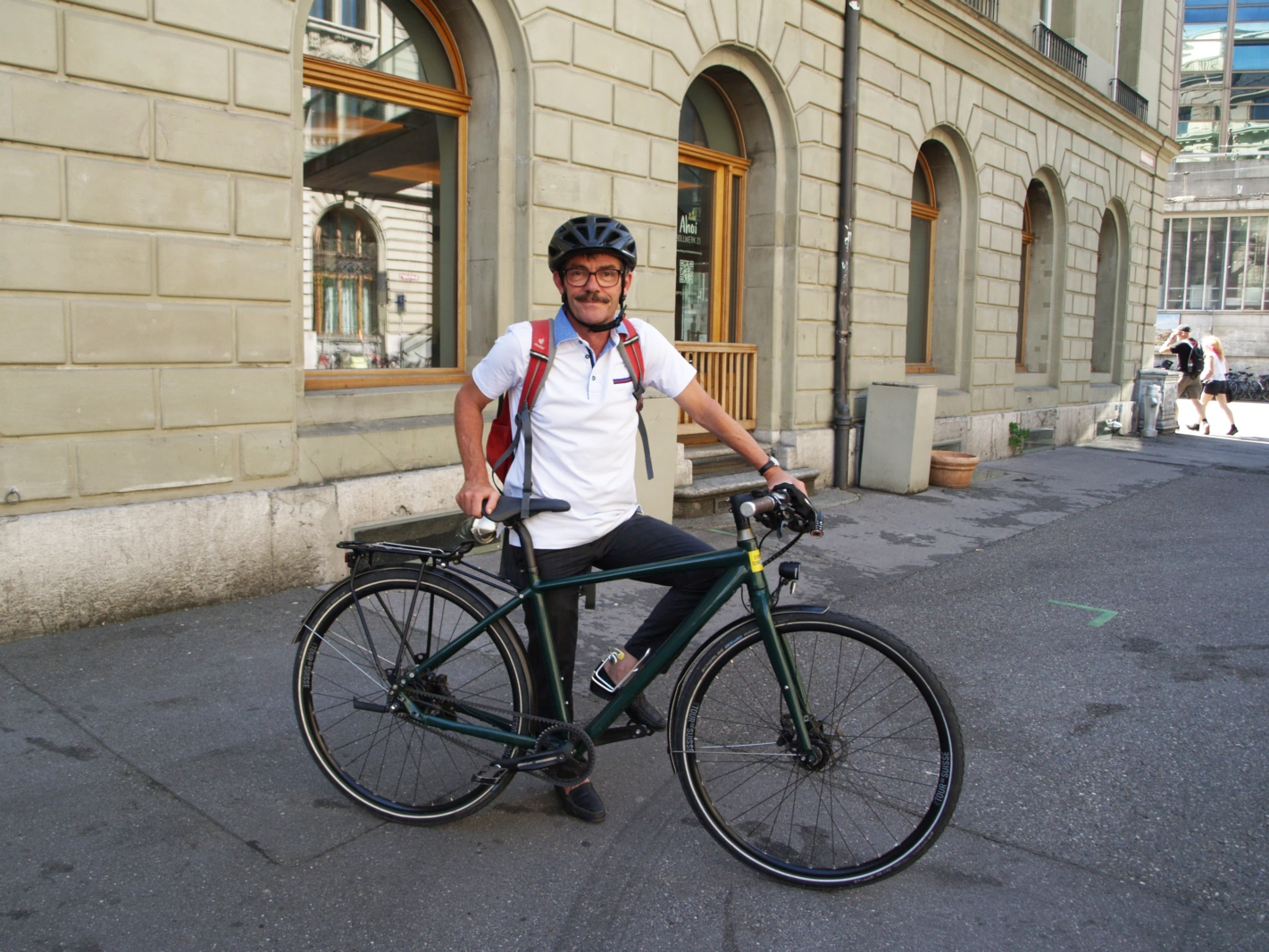 Ruedi Blumer, Präsident des VCS, ist meistens mit seinem Velo unterwegs. Foto: PD