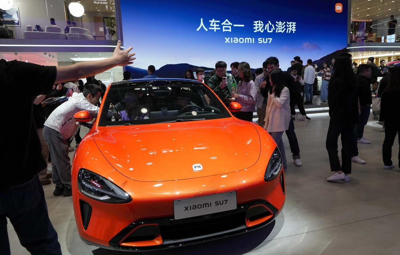 Der SU7 vom Smartphone-Hersteller Xiaomi war der Star der Auto China in Peking. Das Smartcar zeigt, wohin die Reise in der Automobilwelt gerade geht. Foto: Key (Andy Wong)